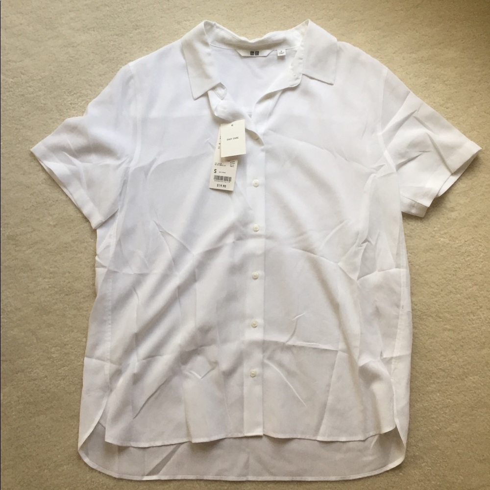 NWT | Uniqlo white button-down T